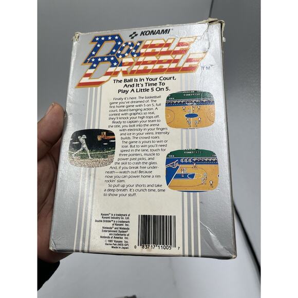 Vtg Double Dribble Nintendo Entertainment System 1985 NES Complete Box Manual - Picture 9 of 13